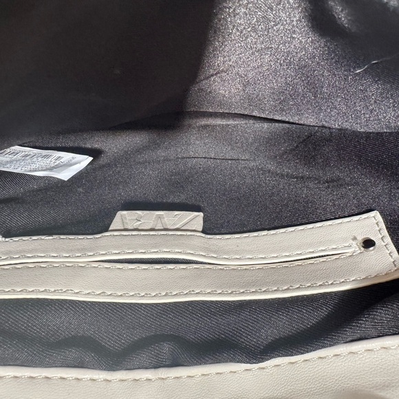 ZARA Cream Quilted Clutch with Silver Accent - Picture 5 of 7